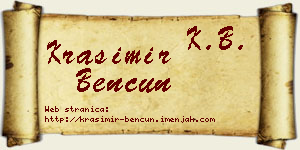 Krasimir Bencun vizit kartica